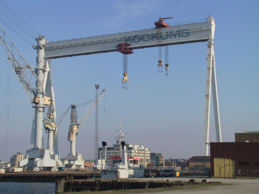 Kockums crane самый большой в мире козловой кран